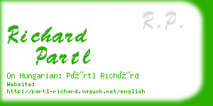 richard partl business card